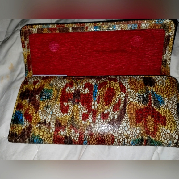 Authentic HOBO Jill large trifold printed leather - Picture 4 of 12